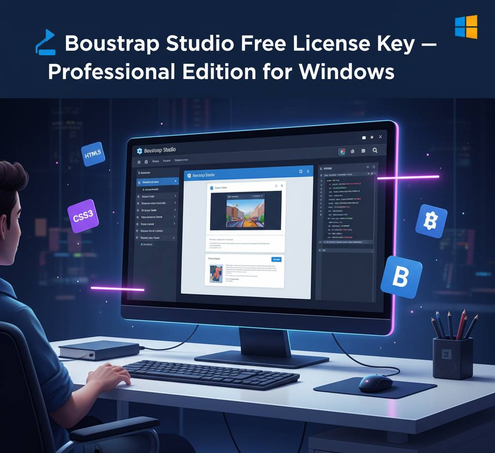 Bootstrap Studio v7.1.2 Free License Key Professional Edition for Windows